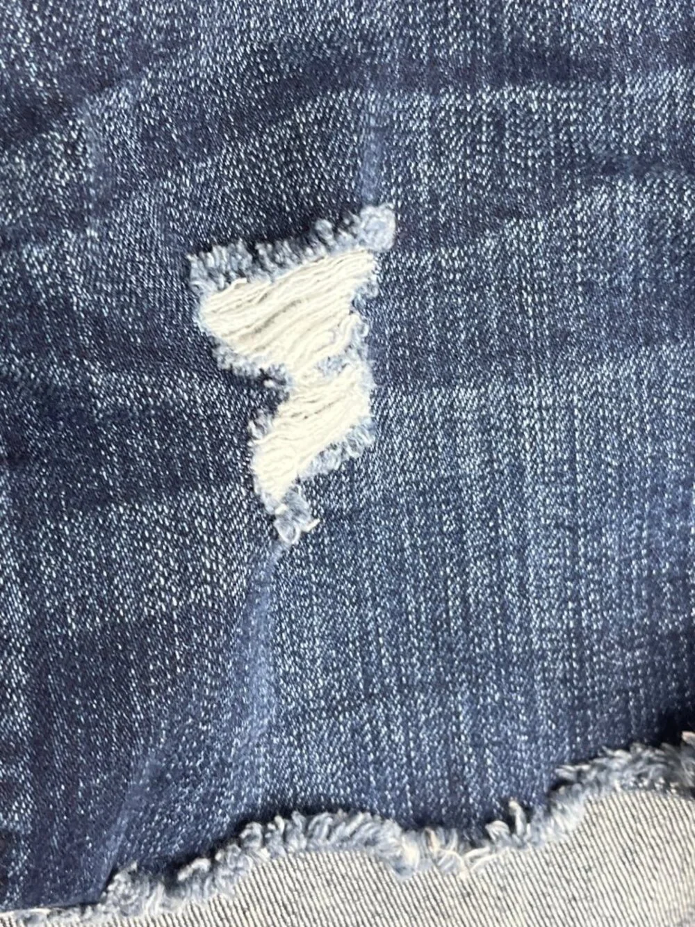Abercrombie & Fitch Women's High Rise Distressed Cutoff Denim Shorts Blue Size 0